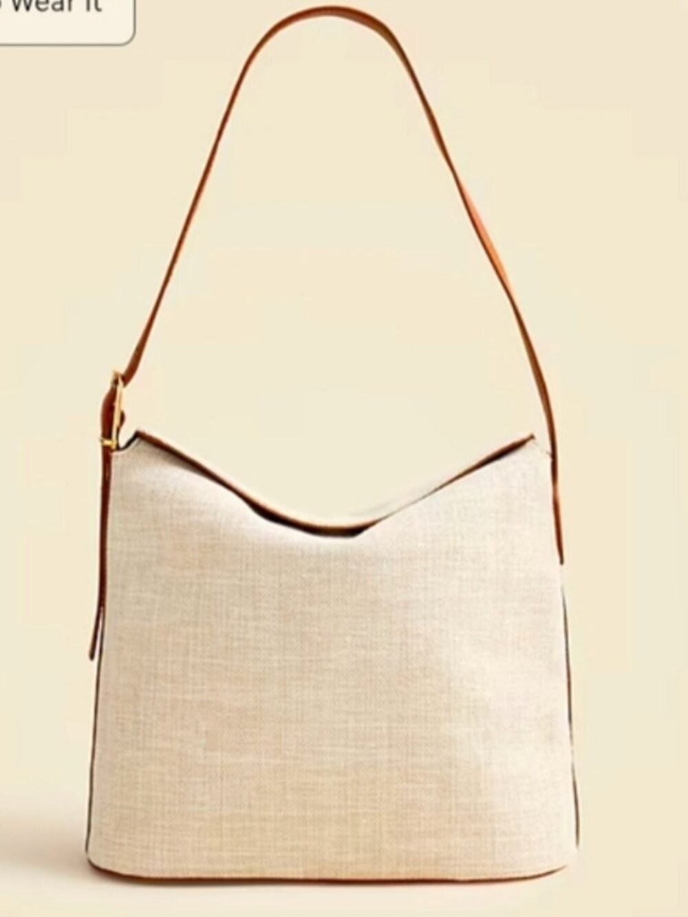NWT J Crew Berkeley shoulder bucket bag in Spanish canvas